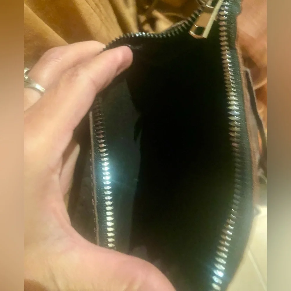 Genuine Cowhide Hair Embossed Leather Western Fringe Crossbody Boho Purse